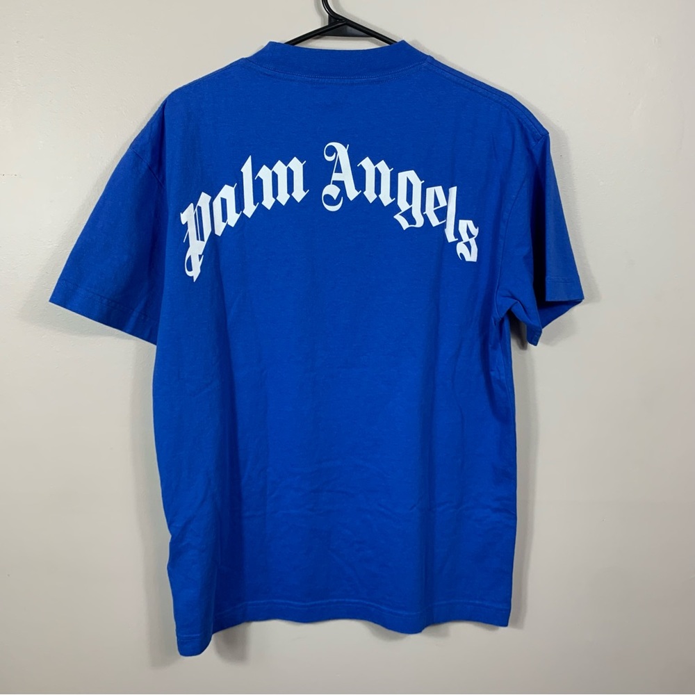 Palm Angels Shark T-Shirt in Blue NWT - Picture 6 of 10